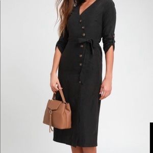 Lulu’s “Pull me close” Suede Midi Dress